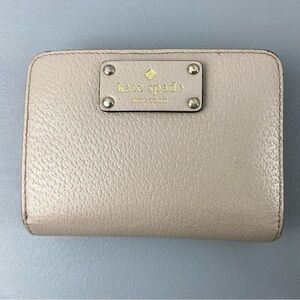 Kate Spade Champagne Beige Leather Folding Wallet